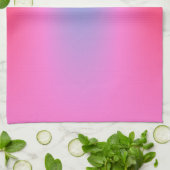 Diep Magenta Roze naar Rood & Blauw Auric Ombre Theedoek (Gevouwen)