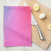 Diep Magenta Roze naar Rood & Blauw Auric Ombre Theedoek (Quarter Fold)