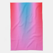Diep Magenta Roze naar Rood & Blauw Auric Ombre Theedoek (Verticaal)