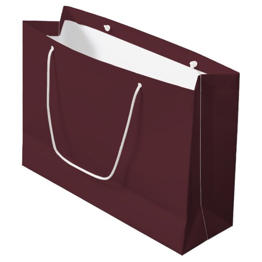 Diep Maroon Effen Kleur Groot Cadeauzakje (Voorkant Gekanteld)