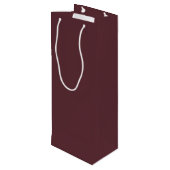 Diep Maroon Effen Kleur Wijn Cadeautas (Achterkant Gekanteld)
