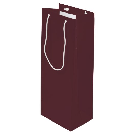 Diep Maroon Effen Kleur Wijn Cadeautas (Voorkant Gekanteld)