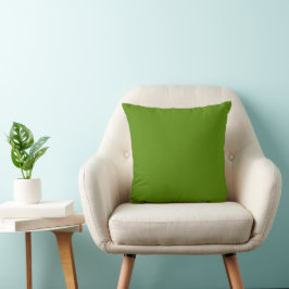 Diep mosgroen effen kleur decoratief kussen