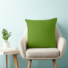 Diep mosgroene effen kleur decoratief kussen