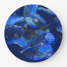 Diep Oceaanblauw Abstracte Kunst Kustdecoratie Ron