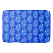 Diep Oceaanblauw Geometrisch  Badmat (Voorkant)