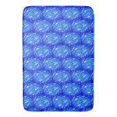 Diep Oceaanblauw Geometrisch  Badmat (Voorkant Verticaal)