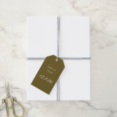 Diep olijfgroene trouwgunstlabels cadeaulabel (Met Touw)