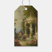 Diep olijfgroene trouwgunstlabels cadeaulabel (Achterkant)