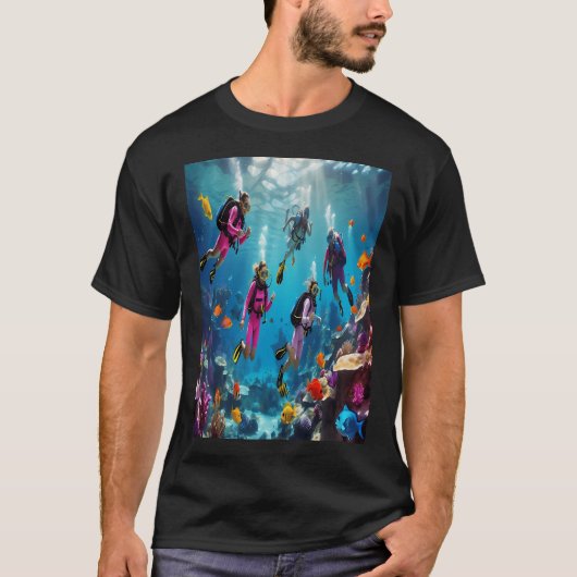 diep onder de oceaan t-shirt (Voorkant)