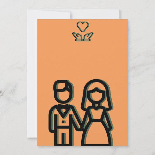 Diep Oranje Bruiloft Save The Date (Achterkant)