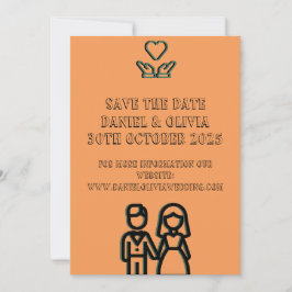 Diep Oranje Bruiloft Save The Date