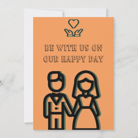Diep Oranje Bruiloft Save The Date (Achterkant)
