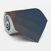 Diep Oranje en donkergrijs Stropdas (Opgerold)