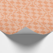 Diep Oranje en wit Japans afdrukken Cadeaupapier (Hoek)