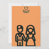 Diep Oranje Trouw Save The Date (Achterkant)