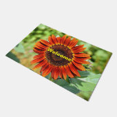 Diep Oranje Zonnebloem Welkomstmat Deurmat (Schuin)