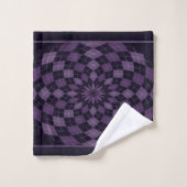Diep Paars Argyle Bad Handdoek (Wasdoekje)