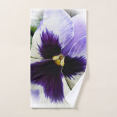 diep paars op witte paniek bad handdoek (Handdoek)