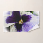 diep paars op witte paniek bad handdoek (Handdoek)