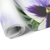 diep paars op witte paniek cadeaupapier (Rol Hoek)