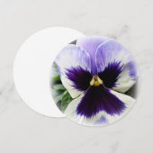 diep paars op witte paniek kaart (Voorkant / Achterkant)