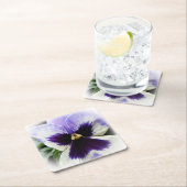 diep paars op witte paniek kartonnen onderzetters (Insitu)