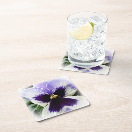 diep paars op witte paniek kartonnen onderzetters (Insitu)