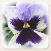 diep paars op witte paniek kartonnen onderzetters (Voorkant)