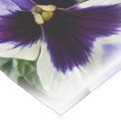 diep paars op witte paniek korte tafelloper (Hoek)