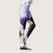diep paars op witte paniek leggings (Rechts)