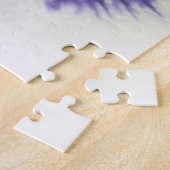 diep paars op witte paniek legpuzzel (Zijkant)