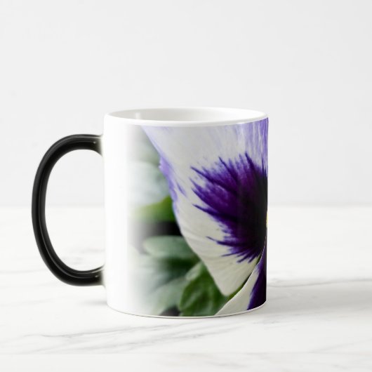 diep paars op witte paniek magische mok (Links)