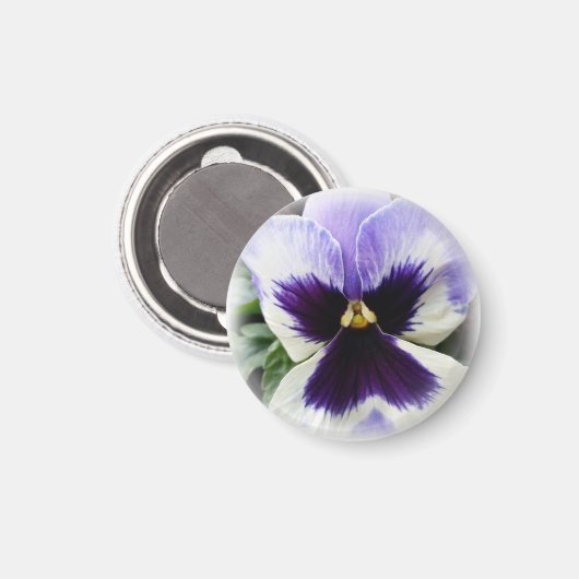 diep paars op witte paniek magneet (Voorkant / Achterkant)