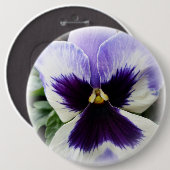 diep paars op witte paniek ronde button 6,0 cm (Voorkant /achterkant)