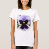 diep paars op witte paniek t-shirt (Voorkant)