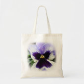 diep paars op witte paniek tote bag (Voorkant)