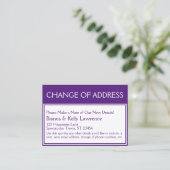 Diep Paars op Witte Verandering van de Kaart van h Visitekaartje (Staand voorkant)