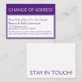 Diep Paars op Witte Verandering van de Kaart van h Visitekaartje (Voorkant / Achterkant)