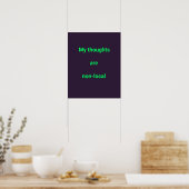 Diep Paars Turquoise Quantum Grafisch Poster (Keuken)