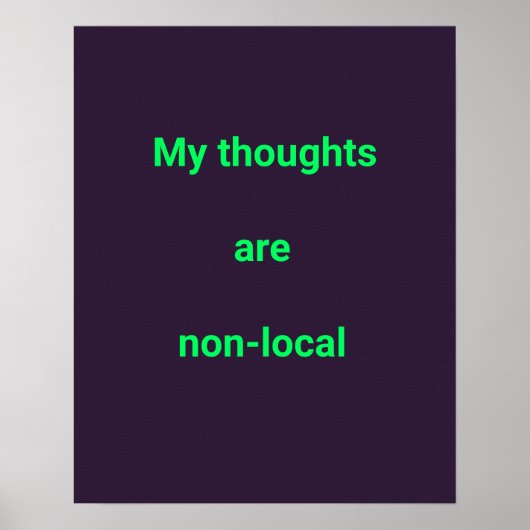 Diep Paars Turquoise Quantum Grafisch Poster (Voorkant)