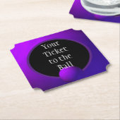 Diep Paars Uw Ticket naar de bal Kartonnen Onderzetters (Gekanteld)