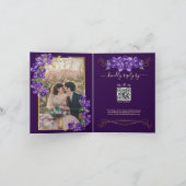 Diep Paars Viooltje Bloem Goud Kader Geplooid (Binnen)