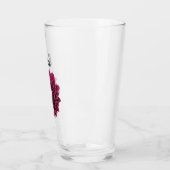 Diep Paarse Dahlia Bloem Gepersonaliseerd Glas (Links)