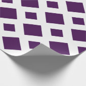 Diep Paarse diamant, witte rand Cadeaupapier (Hoek)