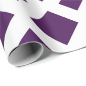 Diep Paarse diamant, witte rand Cadeaupapier (Rol Hoek)