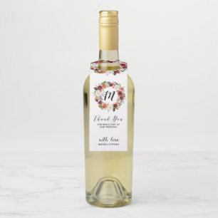 Diep-paarse en witte bloemen, geschreeuw - Dank u Flessenhanger