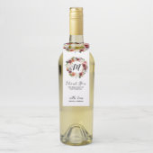 Diep-paarse en witte bloemen, geschreeuw - Dank u Flessenhanger (Op fles)