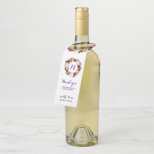 Diep-paarse en witte bloemen, geschreeuw - Dank u Flessenhanger