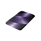 Diep-paarse faux metallic textuur geometrisch ontw badmat (Gekanteld)